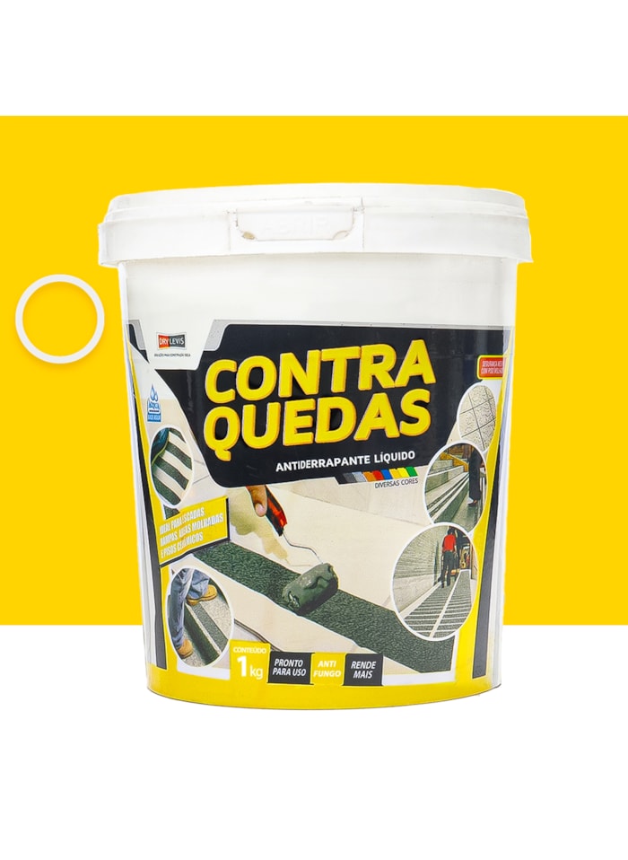 Antiderrapante Líquido Contra Quedas 1KG Amarelo Demarcação