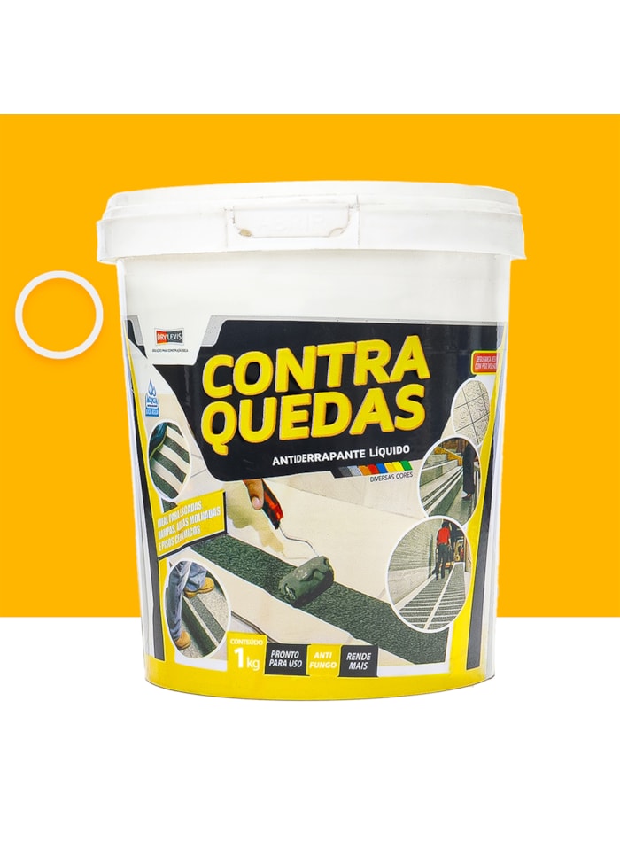 Antiderrapante Líquido Contra Quedas 1KG  Amarelo Óxido