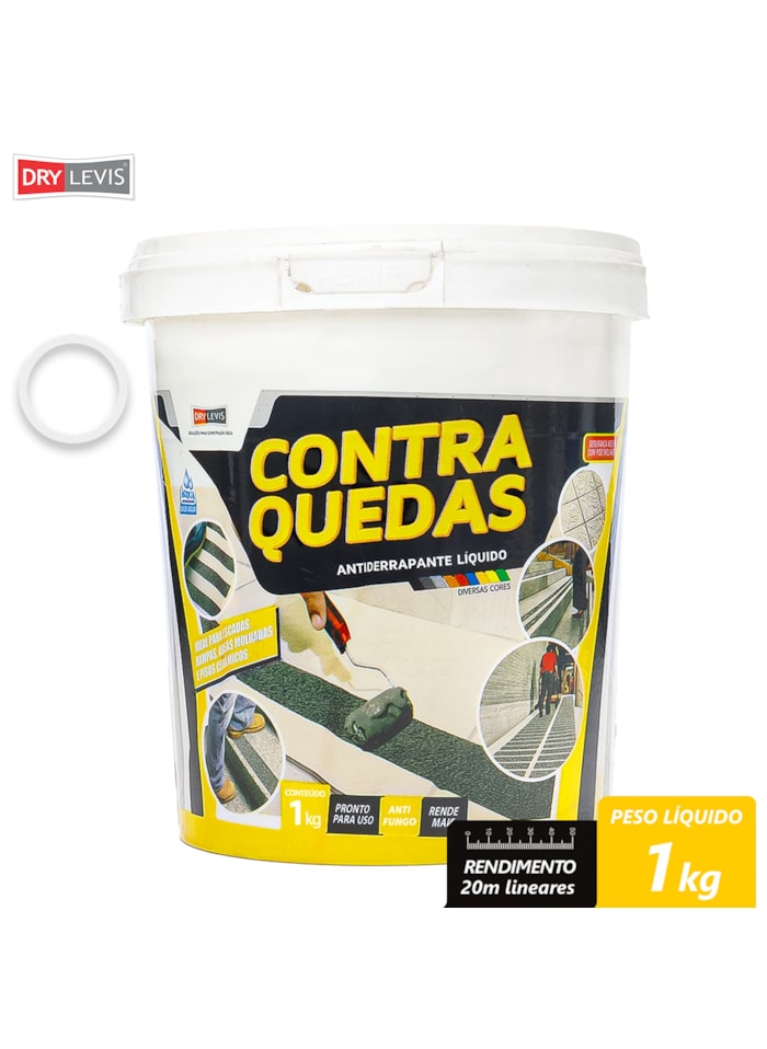 Antiderrapante Líquido Contra Quedas 1KG Branco