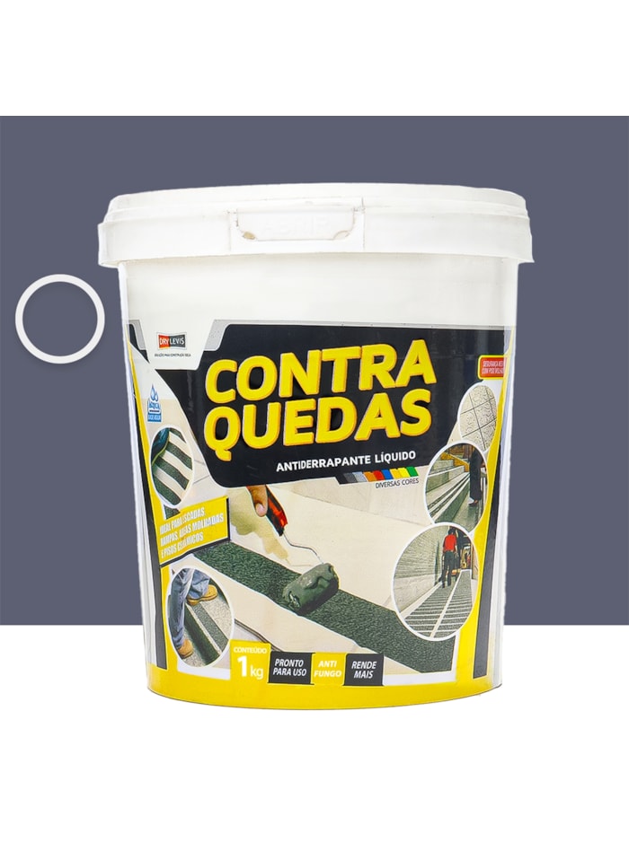 Antiderrapante Líquido Contra Quedas 1KG Cinza Médio