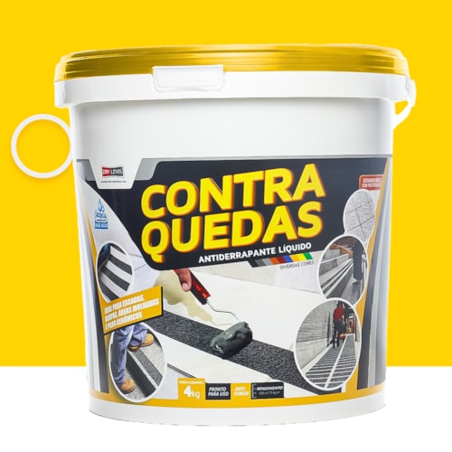 Antiderrapante Líquido Contra Quedas 4KG Amarelo Demarcação