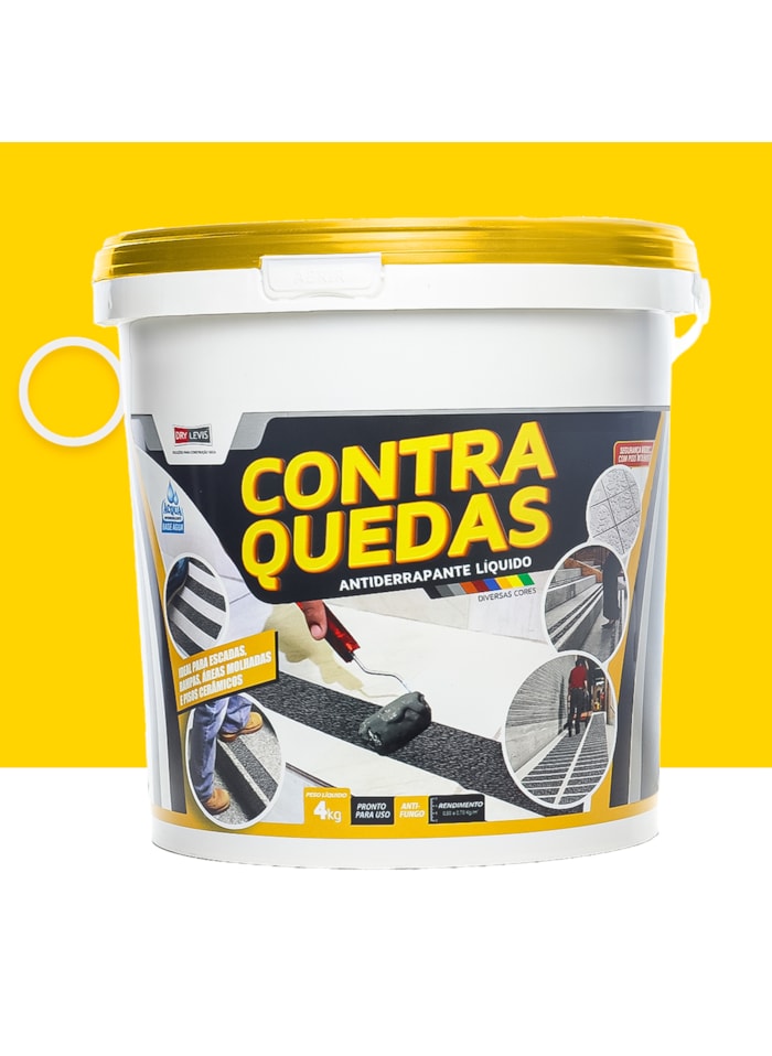 Antiderrapante Líquido Contra Quedas 4KG Amarelo Demarcação
