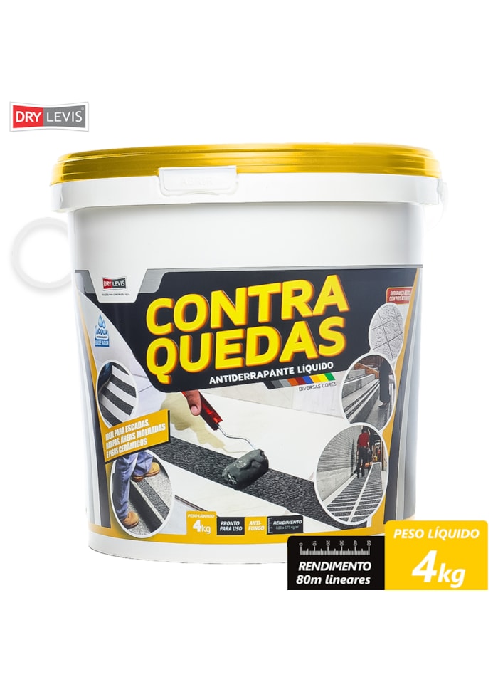 Antiderrapante Líquido Contra Quedas 4KG Branco