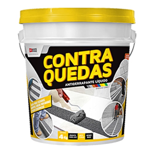 Antiderrapante Líquido Contra Quedas 4KG Cinza Médio