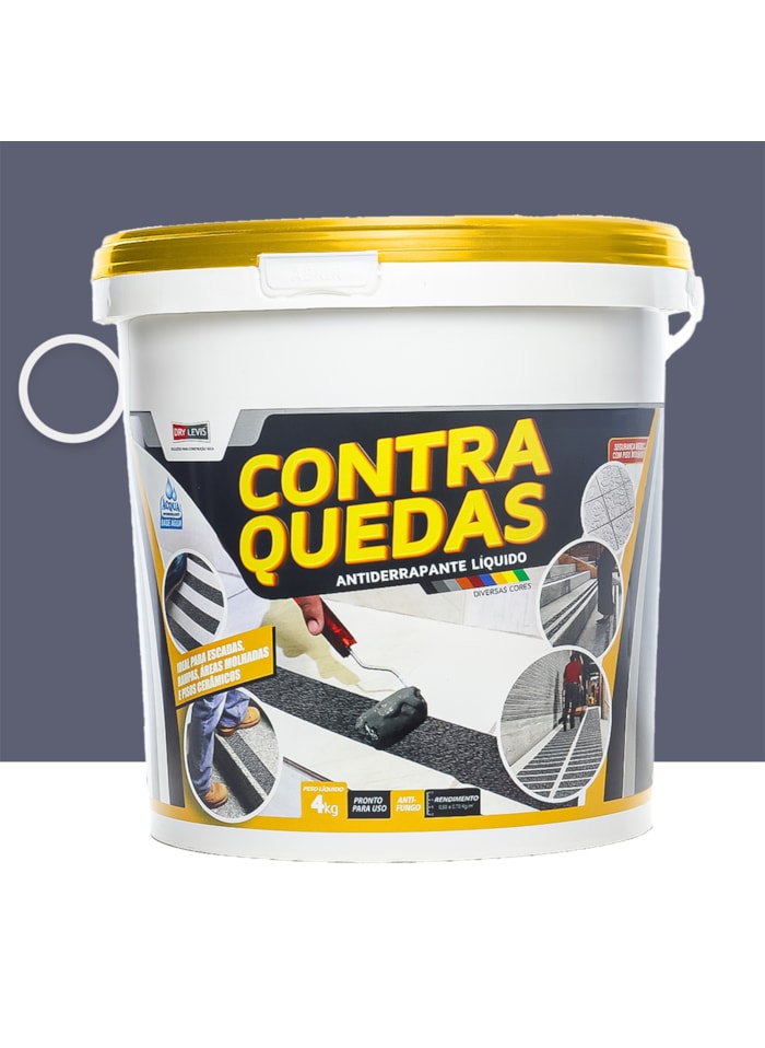 Antiderrapante Líquido Contra Quedas 4KG Cinza Médio