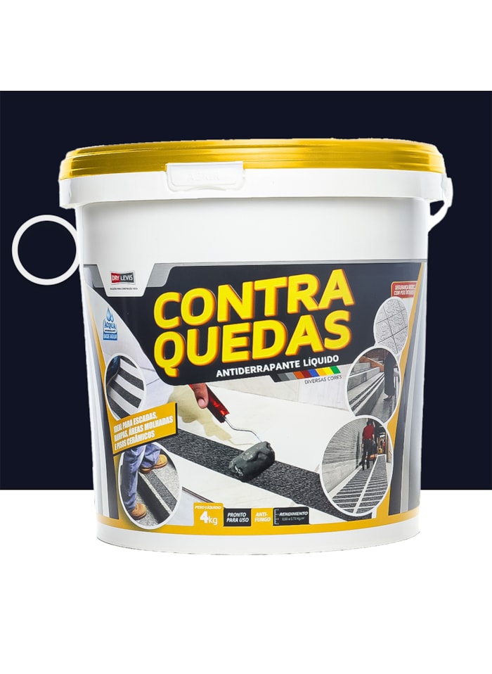 Antiderrapante Líquido Contra Quedas 4KG Preto