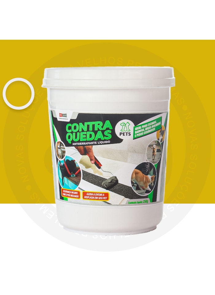 Antiderrapante Liquido para Pets Contra Quedas 250G Amarelo Demarcação