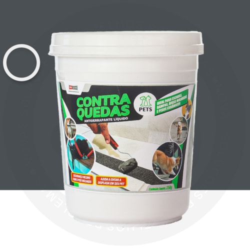 Antiderrapante Liquido para Pets Contra Quedas 250G Cinza Médio