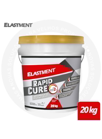Argamassa de Regularização Rapid Cure Elastment, 20KG Cinza - Seca em até 2 Horas