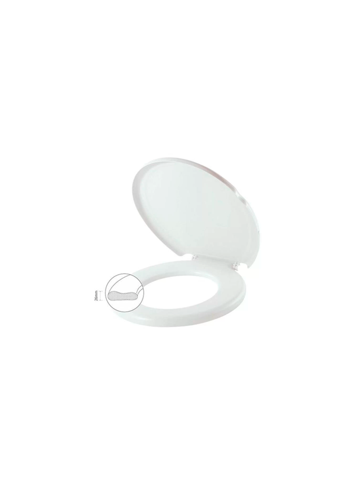 Assento Sanitário Almofado Clássico Plástico Branco Atlas
