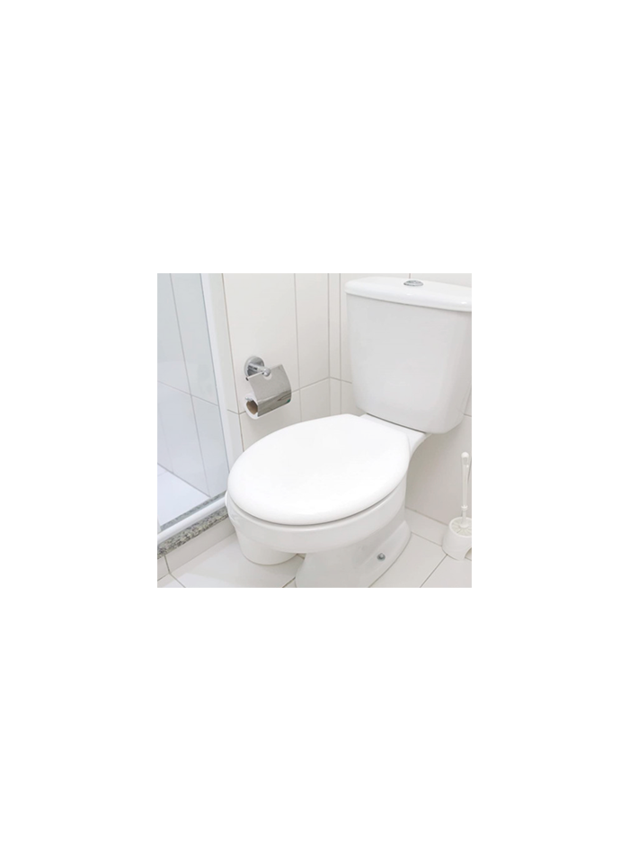 Assento Sanitário Almofado Clássico Plástico Branco Atlas