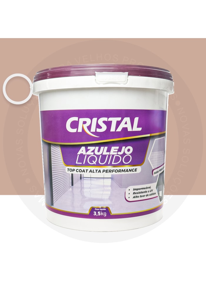 Azulejo Liquido Cristal, 3,5KG Avelã Brilhante - Bi Componente e Impermeável