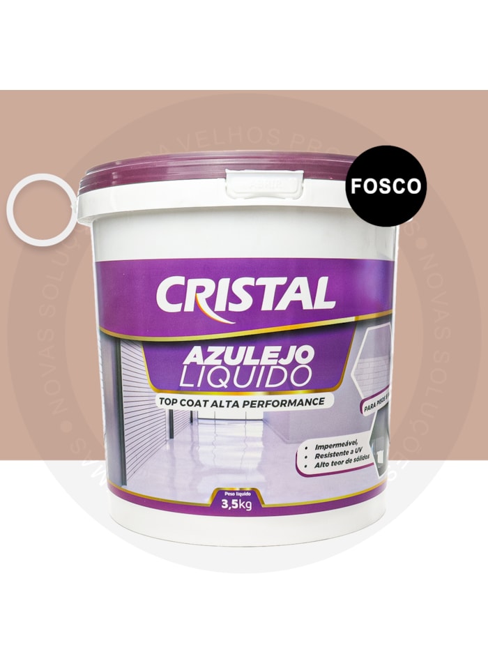 Azulejo Liquido Cristal, 3,5KG Avelã Fosco - Proteção e Impermeabilização