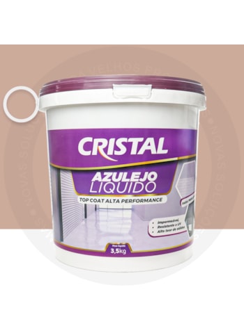 Azulejo Liquido Cristal, 3,5KG Brilhante Avelã - Pronto Para o Uso, Fácil Aplicação