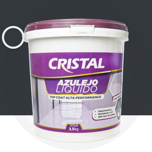 Azulejo Liquido Cristal 3,5KG Brilhante Cinza Escuro