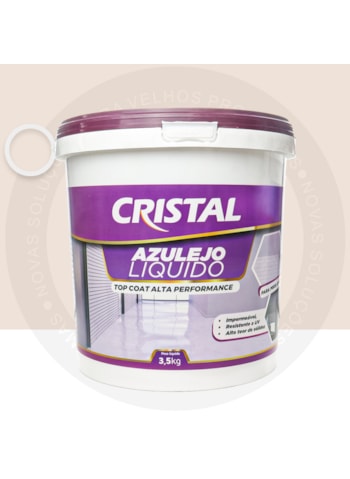Azulejo Liquido Cristal, 3,5KG Brilhante Grão de Areia - Pronto Para o Uso, Fácil Aplicação