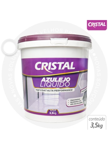Azulejo Liquido Cristal, 3,5KG Brilhante Incolor - Pronto Para o Uso, Fácil Aplicação