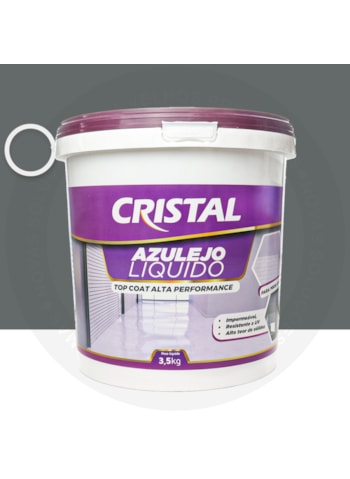 Azulejo Liquido Cristal, 3,5KG Brilhante Prata - Pronto Para o Uso, Fácil Aplicação