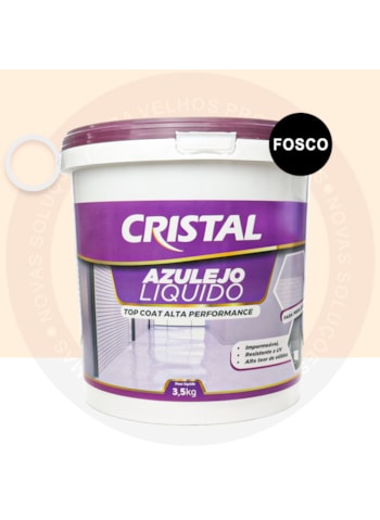 Azulejo Liquido Cristal, 3,5KG Creme de Avelã Fosco - Proteção e Impermeabilização