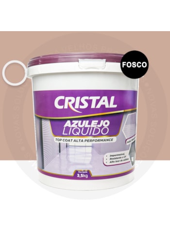 Azulejo Liquido Cristal, 3,5KG Fosco Avelã - Pronto Para o Uso, Fácil Aplicação