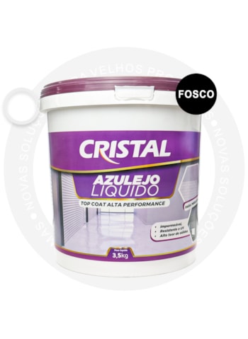 Azulejo Liquido Cristal, 3,5KG Fosco Branco - Pronto Para o Uso, Fácil Aplicação