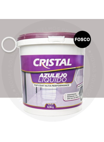 Azulejo Liquido Cristal, 3,5KG Fosco Granizo - Pronto Para o Uso, Fácil Aplicação