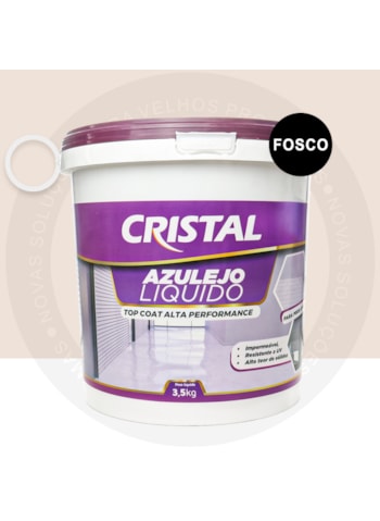 Azulejo Liquido Cristal, 3,5KG Fosco Grão de Areia - Pronto Para o Uso, Fácil Aplicação