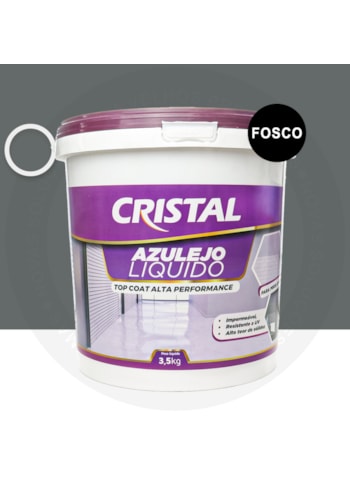 Azulejo Liquido Cristal, 3,5KG Fosco Prata - Pronto Para o Uso, Fácil Aplicação