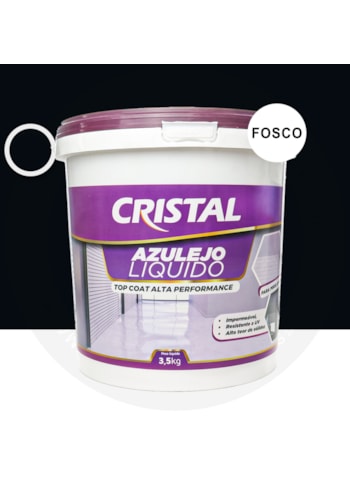 Azulejo Liquido Cristal, 3,5KG Fosco Preto - Pronto Para o Uso, Fácil Aplicação