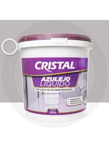 Azulejo Liquido Cristal, 3,5KG Granizo Brilhante - Bi Componente e Impermeável