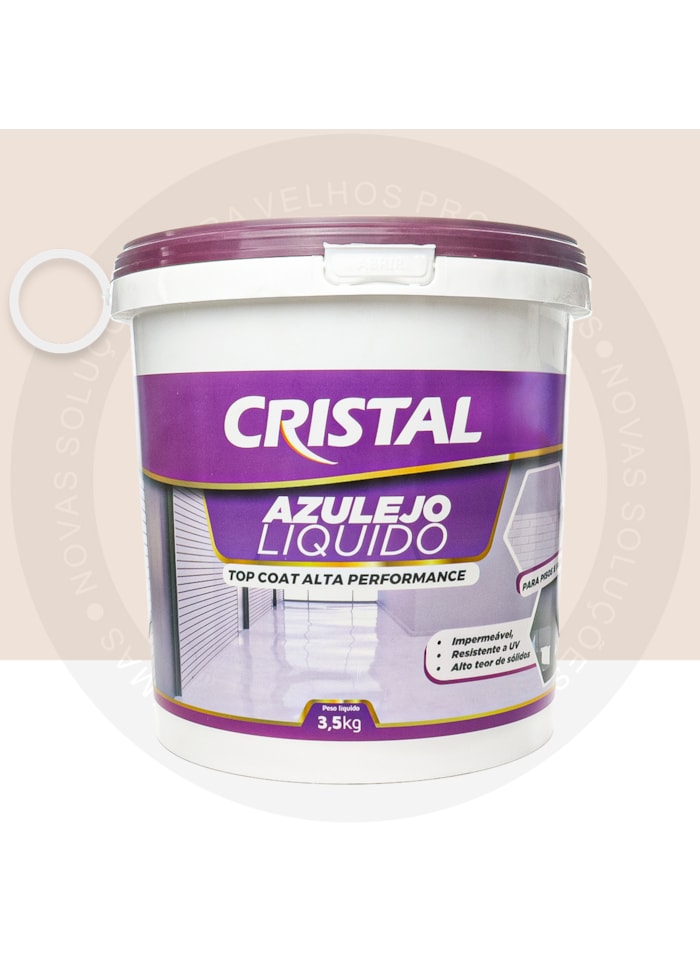 Azulejo Liquido Cristal, 3,5KG Grão de Areia Brilhante - Bi Componente e Impermeável