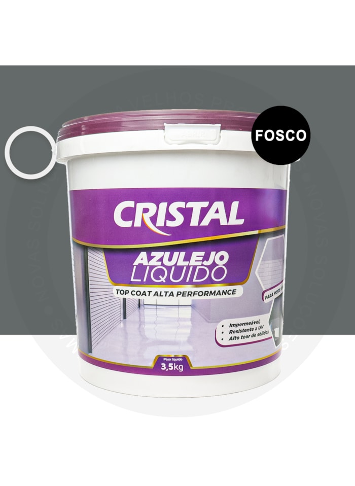 Azulejo Líquido Cristal, 3,5KG Prata Fosco - Proteção e Impermeabilização