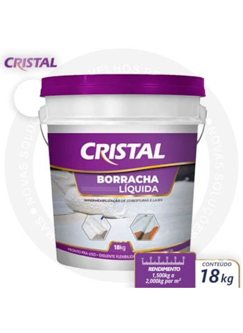 Borracha Líquida Cristal, 18KG Branco - Pronto para Uso, Excelente Flexibilidade