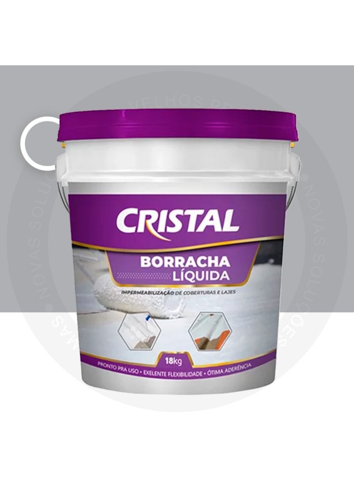 Borracha Líquida Cristal, 18KG Cinza - Pronto para Uso, Excelente Flexibilidade