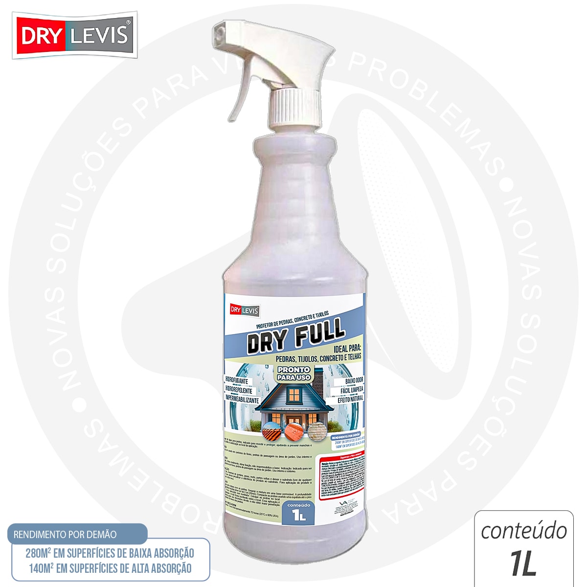 Borrifador Hidrofugante Dry Full 1L Pronto para Uso