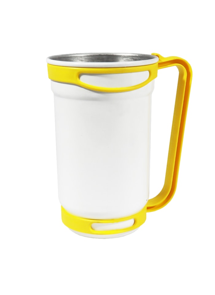 Caneca Alumínio Para Transfer Alça Amarela