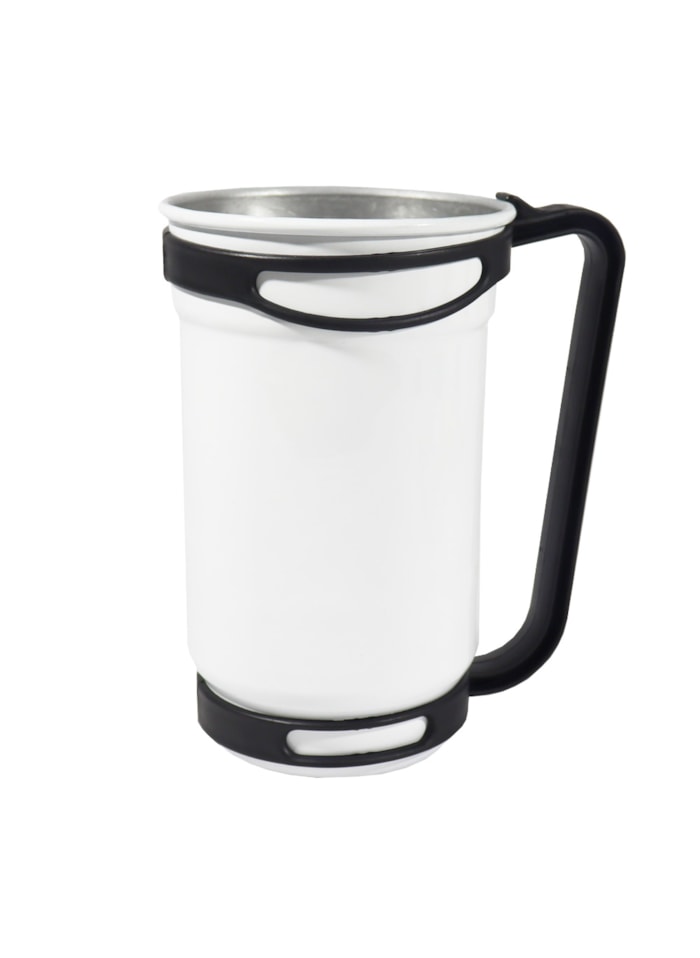 Caneca Alumínio Para Transfer Alça Preta