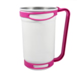 Caneca Alumínio Para Transfer Alça Rosa - foto 1