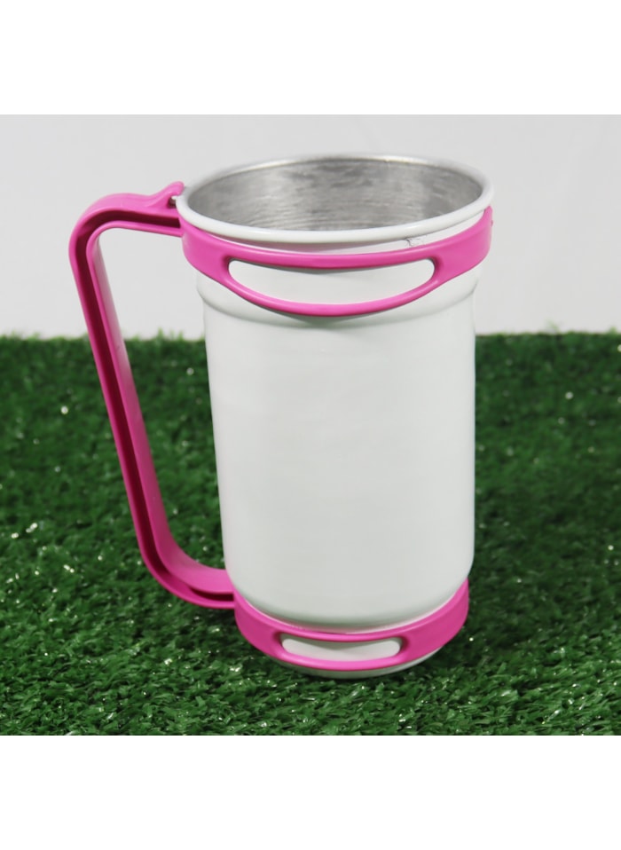 Caneca Alumínio Para Transfer Alça Rosa
