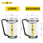 Caneca Alumínio Para Transfer Alça Rosa - foto 4