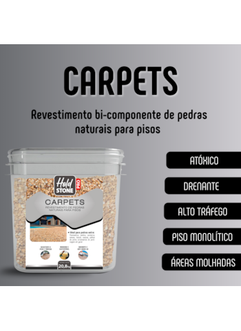 Carpets Pedras Decorativas Hold Stone Pro, 20,8KG Opala Rosa - Revestimento Bicomponente de Pedras Naturais para Pisos