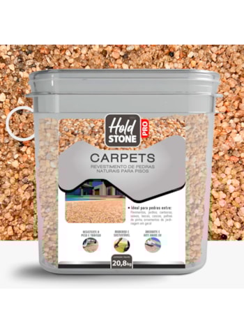 Carpets Pedras Decorativas Hold Stone Pro, 20,8KG Opala Rosa - Revestimento Bicomponente de Pedras Naturais para Pisos