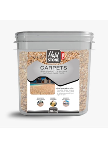 Carpets Pedras Decorativas Hold Stone Pro, 20,8KG Opala Rosa - Revestimento de Pedras Naturais para Pisos