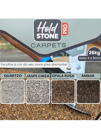 Carpets Pedras Decorativas Hold Stone Pro, 20,8KG Quartzo - Revestimento de Pedras Naturais para Pisos