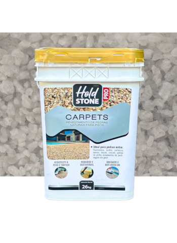 Carpets Pedras Decorativas Hold Stone Pro, 26KG Quartzo - Revestimento de Pedras Naturais para Pisos