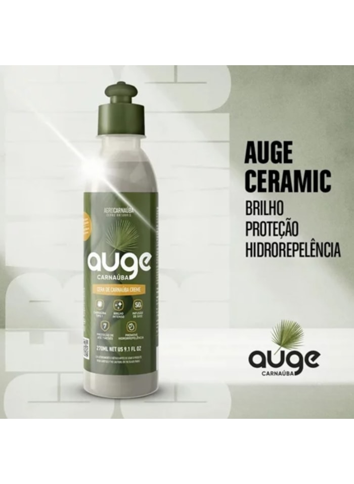 Cera de Carnaúba Automotiva Líquida Auge 270ML - Creme