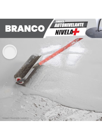 Cimento Autonivelante Nivela+ Elastment, 20KG Branco - Nivelamento Fácil para Pisos, Secagem Rápida
