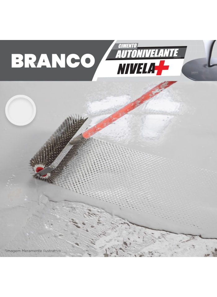 Cimento Autonivelante Nivela+ Elastment, 20KG Branco - Nivelamento Fácil para Pisos, Secagem Rápida