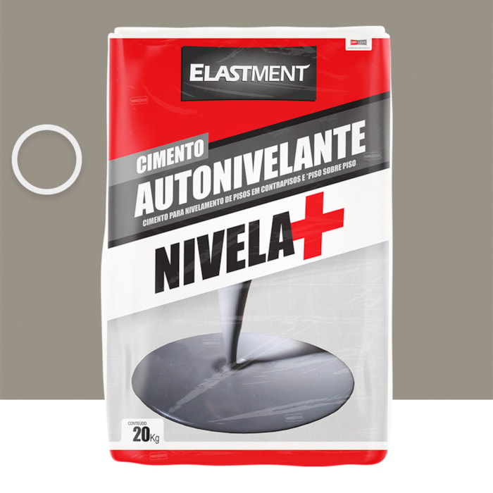 Cimento Autonivelante Nivela+ Elastment, 20KG Cinza - Nivelamento Fácil ...