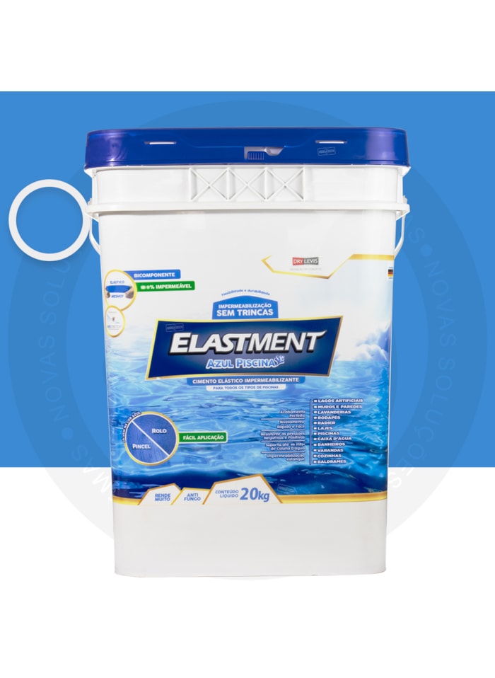 Cimento Elástico Elastment, 20kg Azul Piscina - Impermeável